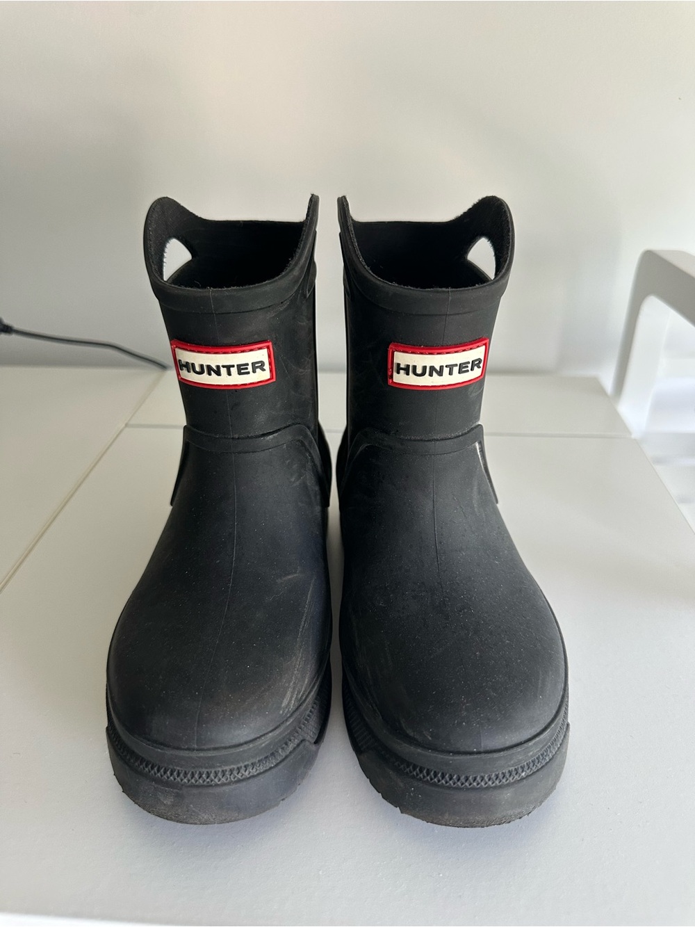 Hunter Kids Black Short Rain Boots